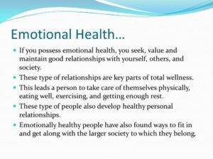 Achieving and Maintaining Good Emotional Health